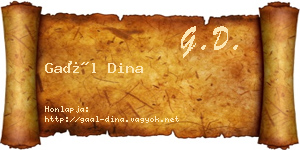 Gaál Dina névjegykártya
